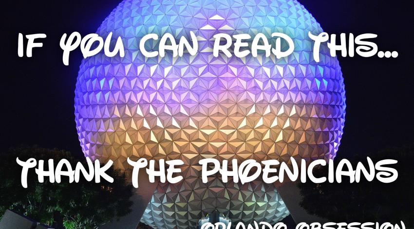 Thank the Phoenicians